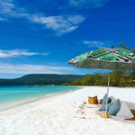 Beach Umbrella 180cm Geo Palm Design