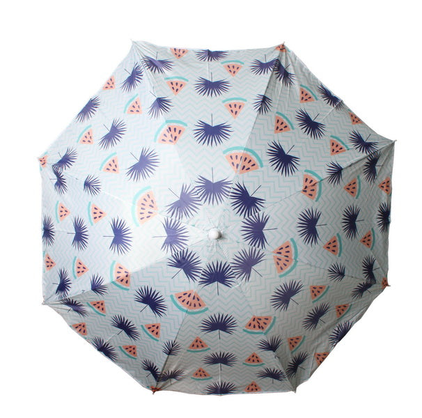 Beach Umbrella 180cm Watermelon Palm Design