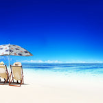 Beach Umbrella 180cm Watermelon Palm Design