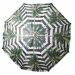 Beach Umbrella 180cm Striped Palm Design