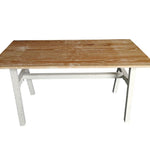 Steel Dining Table With Ash Wood Top   