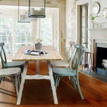 Steel Dining Table With Ash Wood Top   