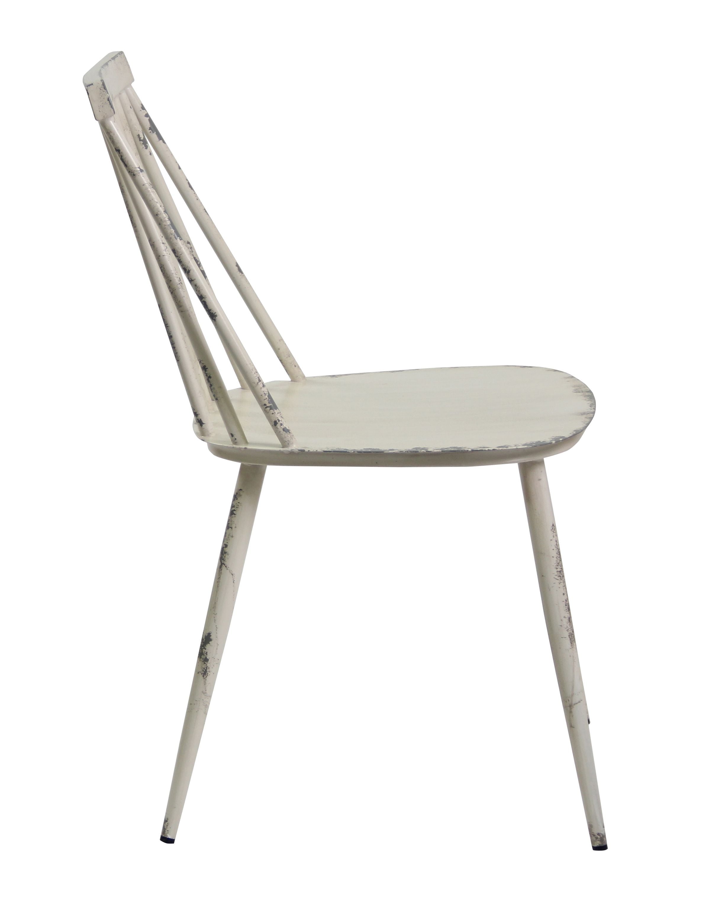 Aluminium Dinning Chair Retro White Set of 2