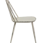 Aluminium Dinning Chair Retro White Set of 2