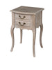 Wash White Louis XV Bedside Table