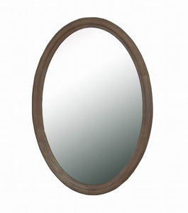 Wash White Oval Mirror