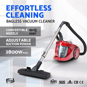 Devanti Bagless Cyclone Cyclonic Vacuum Cleaner - Red