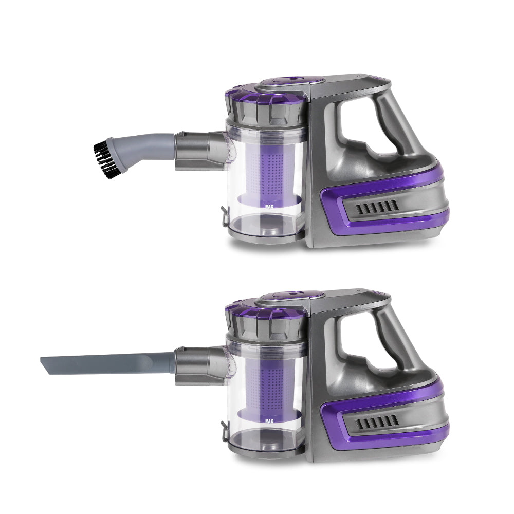 Devanti 150 Cordless Handheld Stick Vacuum Cleaner 2 Speed   Purple And Grey