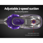 Devanti Handheld Vacuum Cleaner Cordless Stick Handstick Vac 2-Speed 150W with Spare Battery Purple