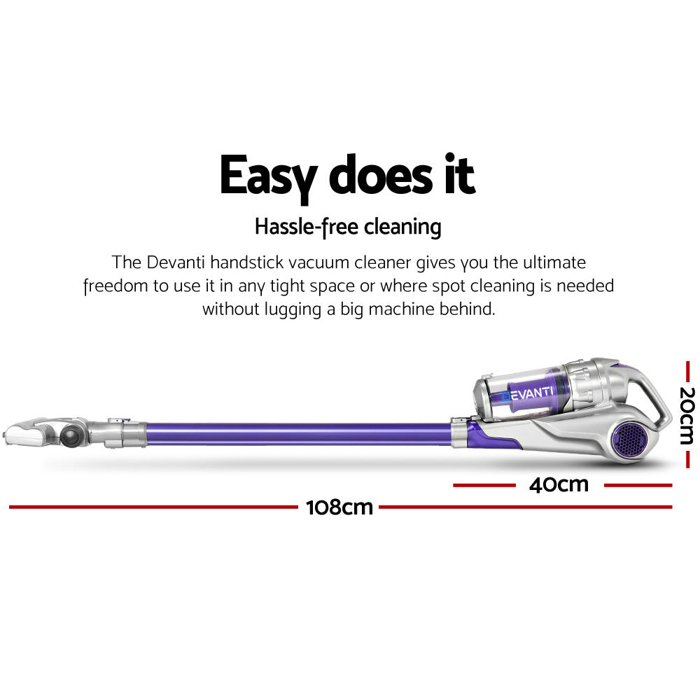 Devanti 120W Cordless Stick Vacuum Cleaner