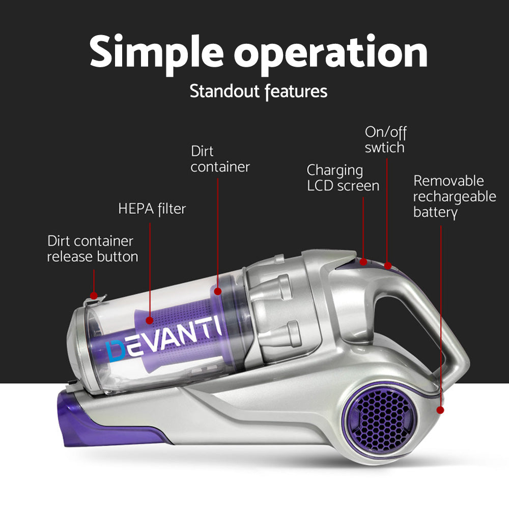 Devanti 120W Cordless Stick Vacuum Cleaner