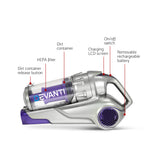 Devanti 120W Handstick Bagless Cordless Vacuum Cleaner Purple Grey with Spare Battery