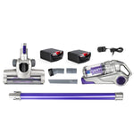 Devanti 120W Handstick Bagless Cordless Vacuum Cleaner Purple Grey with Spare Battery