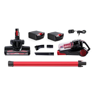 Devanti 120W Stick Handstick Cordless Vacuum Cleaner Red Black with Spare Battery