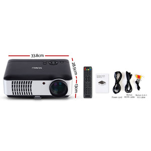 Devanti Smart Android Video Projector 4000 Lumen Home Theatre 1080HD Bluetooth