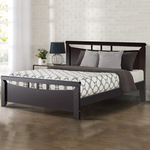 Artiss Double Size Wooden Bed Frame - Dark Cherry