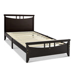 Artiss King Single Size Wooden Bed Frame - Dark Cherry