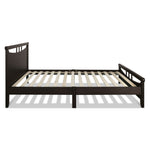 Artiss King Single Size Wooden Bed Frame - Dark Cherry