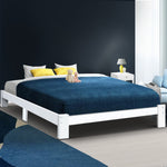 Artiss Bed Frame King Size Wooden Bed Base Timber Foundation Mattress Platform