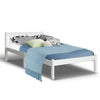 King Single Wooden Bed Frame - White