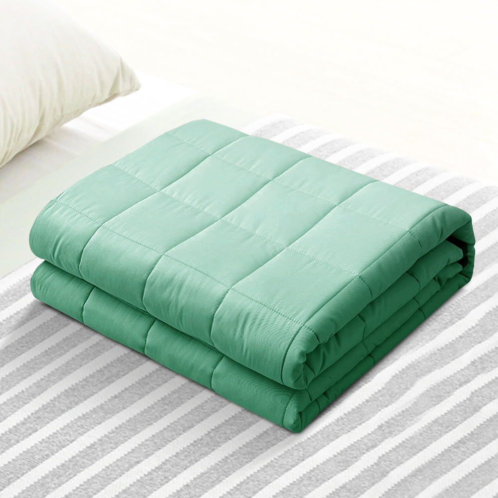 Giselle Weighted Blanket Kids 2.3KG Cooling Gravity Blankets Deep Relax Summer Aqua