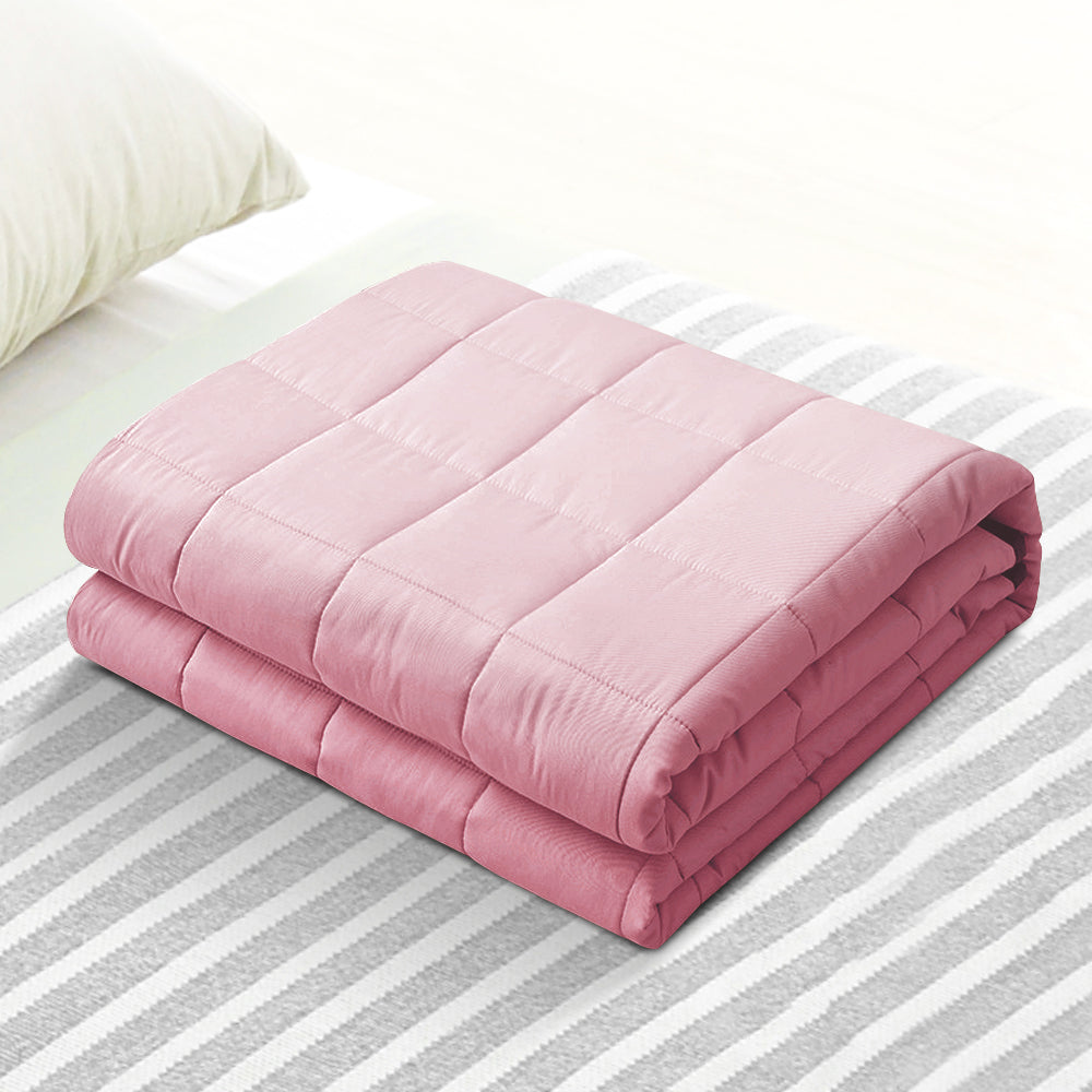 Giselle Weighted Blanket Kids 2.3KG Gravity Blankets Cooling Deep Relax Summer Pink