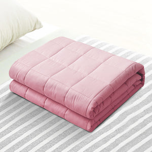 Giselle Weighted Blanket Kids 2.3KG Gravity Blankets Cooling Deep Relax Summer Pink