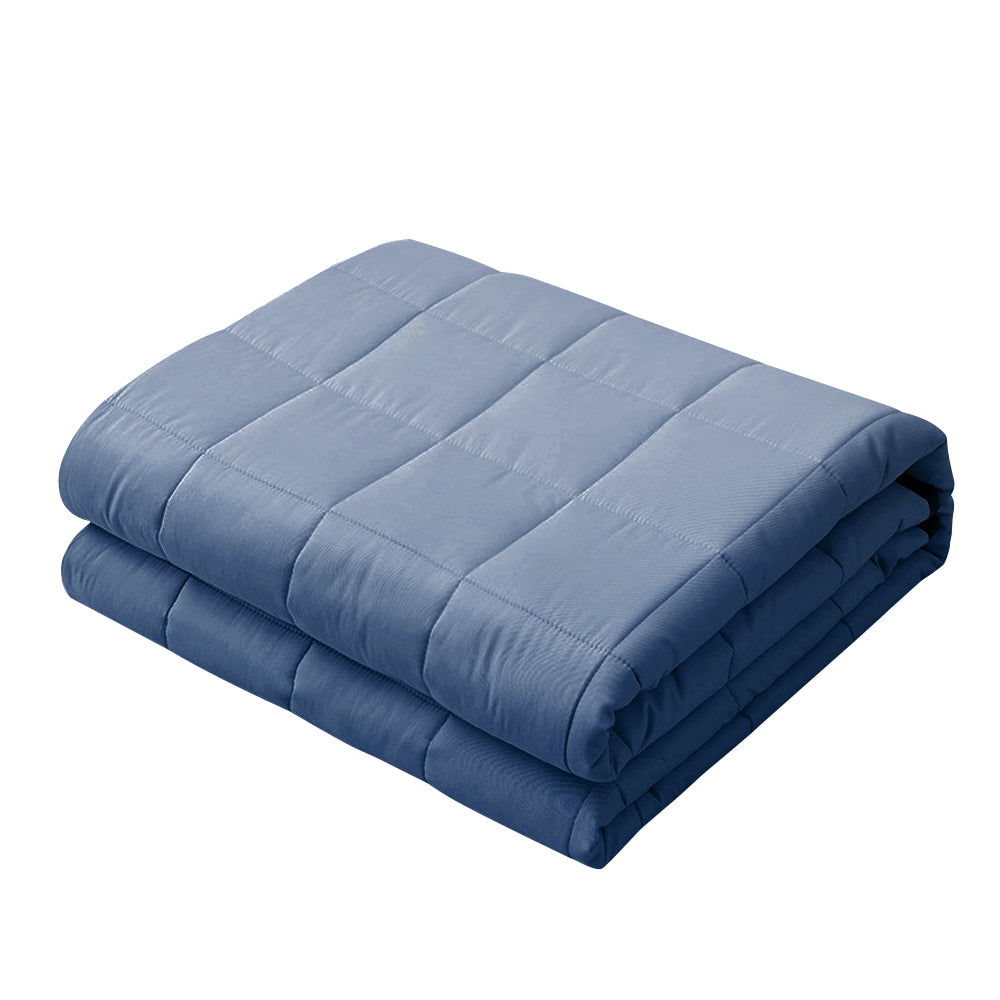 Giselle Weighted Blanket Adult 5KG Gravity Blankets Deep Relax Summer Cooling Blue