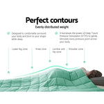 Giselle Weighted Blanket Adult 7KG Gravity Cooling Blankets Deep Relax Summer Aqua