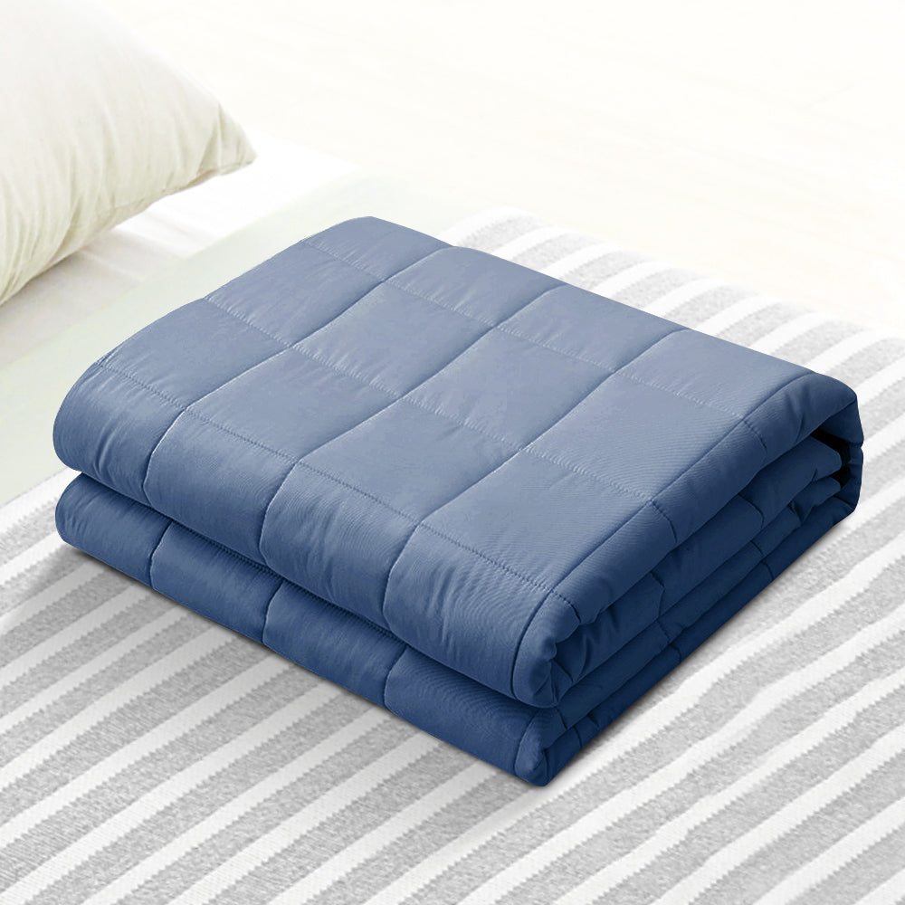 Giselle Weighted Blanket Adult 9KG Heavy Gravity Cooling Blankets Summer Blue