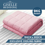 Giselle Weighted Blanket Adult 9KG Heavy Gravity Blankets Cooling Summer Pink