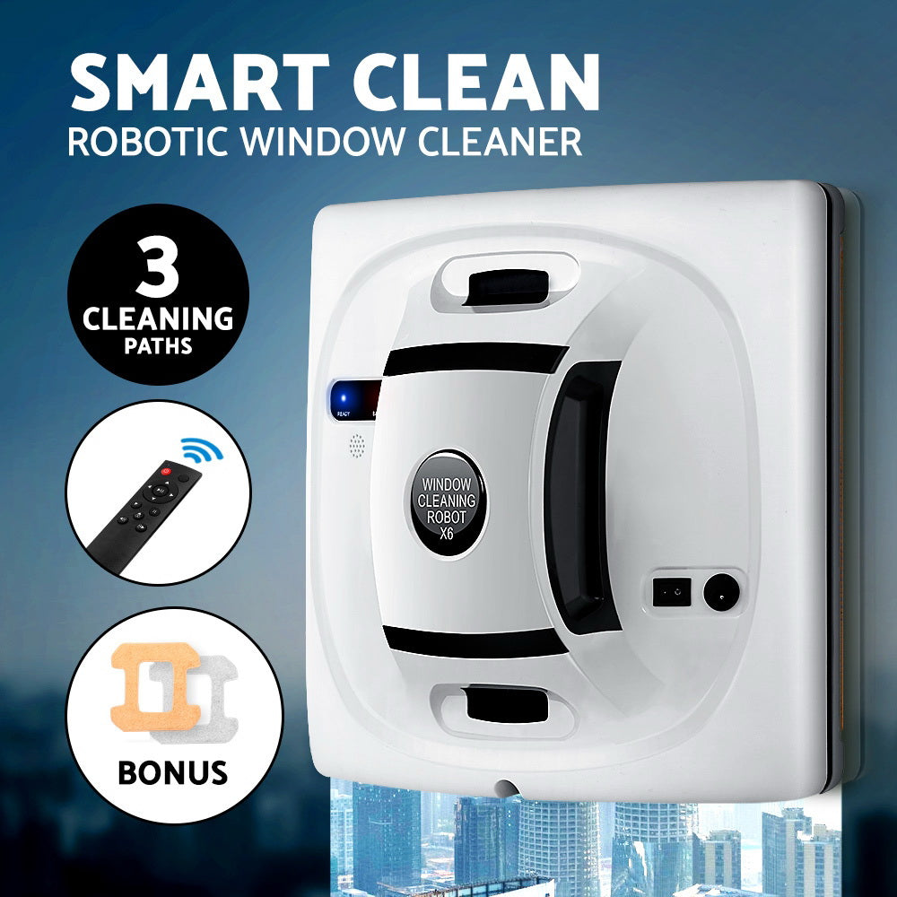 Robot Cleaner Smart Robotic Window Cleaning Automatic Electric Glass Cleaners Tool Romote Control White