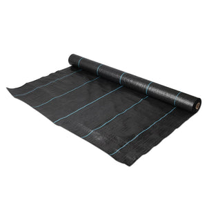 Instahut 1.83m X 100m Weedmat Weed Control Mat Woven Fabric Gardening Plant PE 