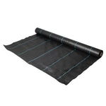 Instahut 3.66m x 20m Weedmat Weed Control Mat Woven Fabric Gardening Plant PE