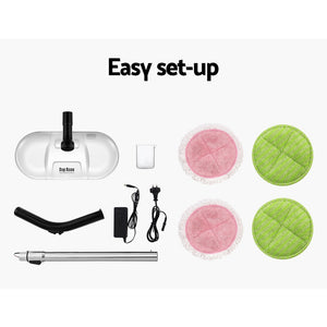 Cop Rose Electric Spin Mop Wireless Floor Cleaner Sweeper Washer Polisher Clean