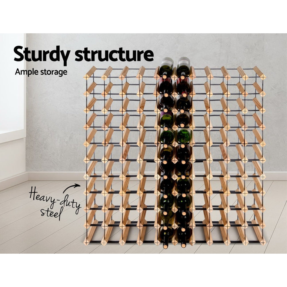 Artiss 110 Bottle Timber Wine Rack 