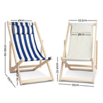 Artiss Fodable Beach Sling Chair - Sand