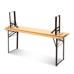 Artiss Wooden Outdoor Foldable Bench Set - Natural