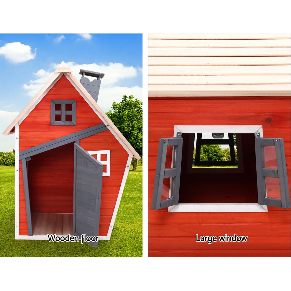 Kids Cubby House Wooden Outdoor Playhouse Childrens Toys Party Gift