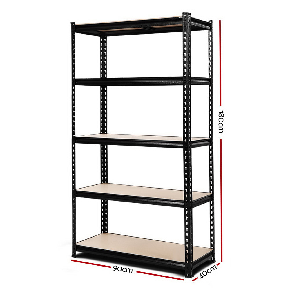 Giantz 5 Tier Shelving Unit - Chacoal