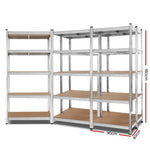 Giantz 5x0.9M Warehouse Shelving Racking Storage Garage Steel Metal Shelves Rack