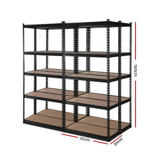 4x0.7M Warehouse Shelving Racking Storage Garage Steel Metal Shelves Rack