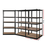 5x0.7M Warehouse Shelving Racking Storage Garage Steel Metal Shelves Rack