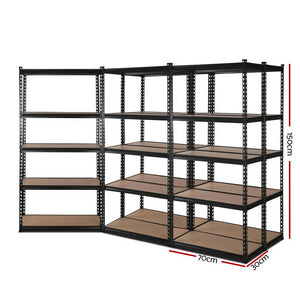 5x0.7M Warehouse Shelving Racking Storage Garage Steel Metal Shelves Rack