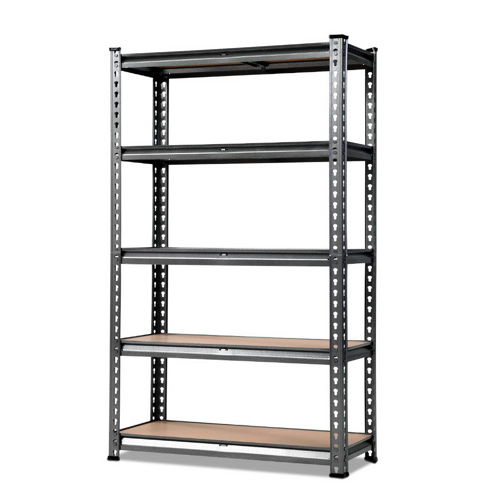 0.9M 5-Shelves Steel Warehouse Shelving Racking Garage Storage Rack Grey