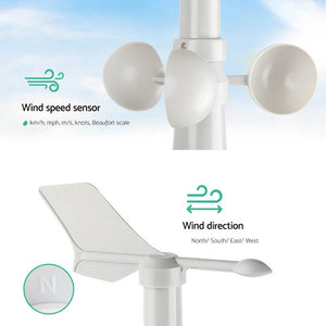 Devanti Wireless WiFi Professional Weather Station Solar Sensor LCD UV Light