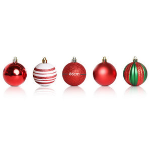 Jingle Jollys 50pcs Christmas Baubles - Red