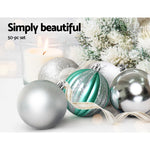 JingleJollys 50pcs Christmas Baubles Decorations Xmas Tree Ornament Party Silver