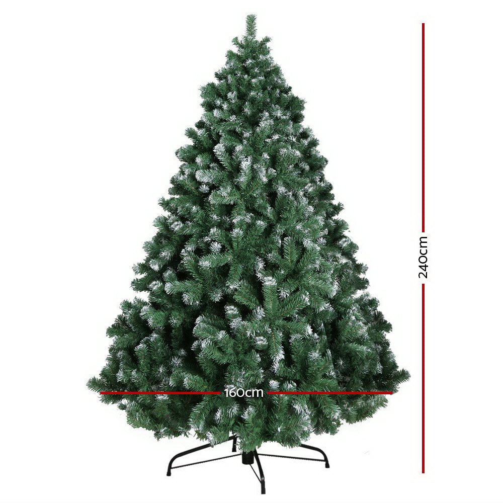 Jingle Jollys 8FT Christmas Snow Tree