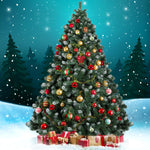 Jingle Jollys 8FT Christmas Snow Tree